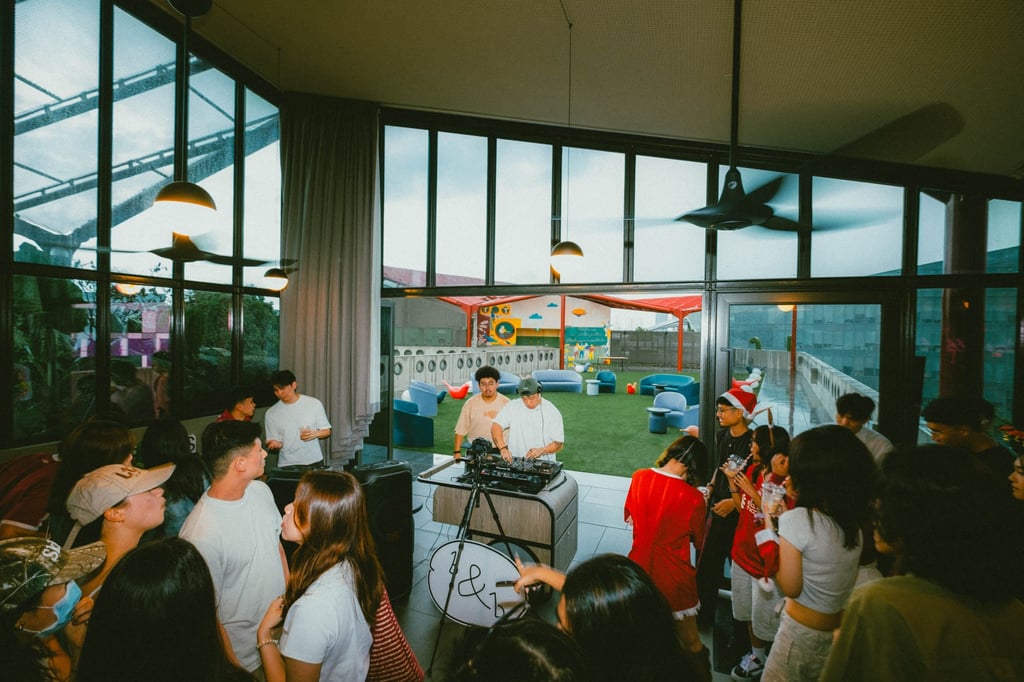 People gather at Beans&Beats, a daytime party collective in Singapore. Parties at the venue end early enough for attendees to get home via public transport. Photo: Beans&Beats People gather at Beans&Beats, a daytime party collective in Singapore. Parties at the venue end early enough for attendees to get home via public transport. Photo: Beans&Beats