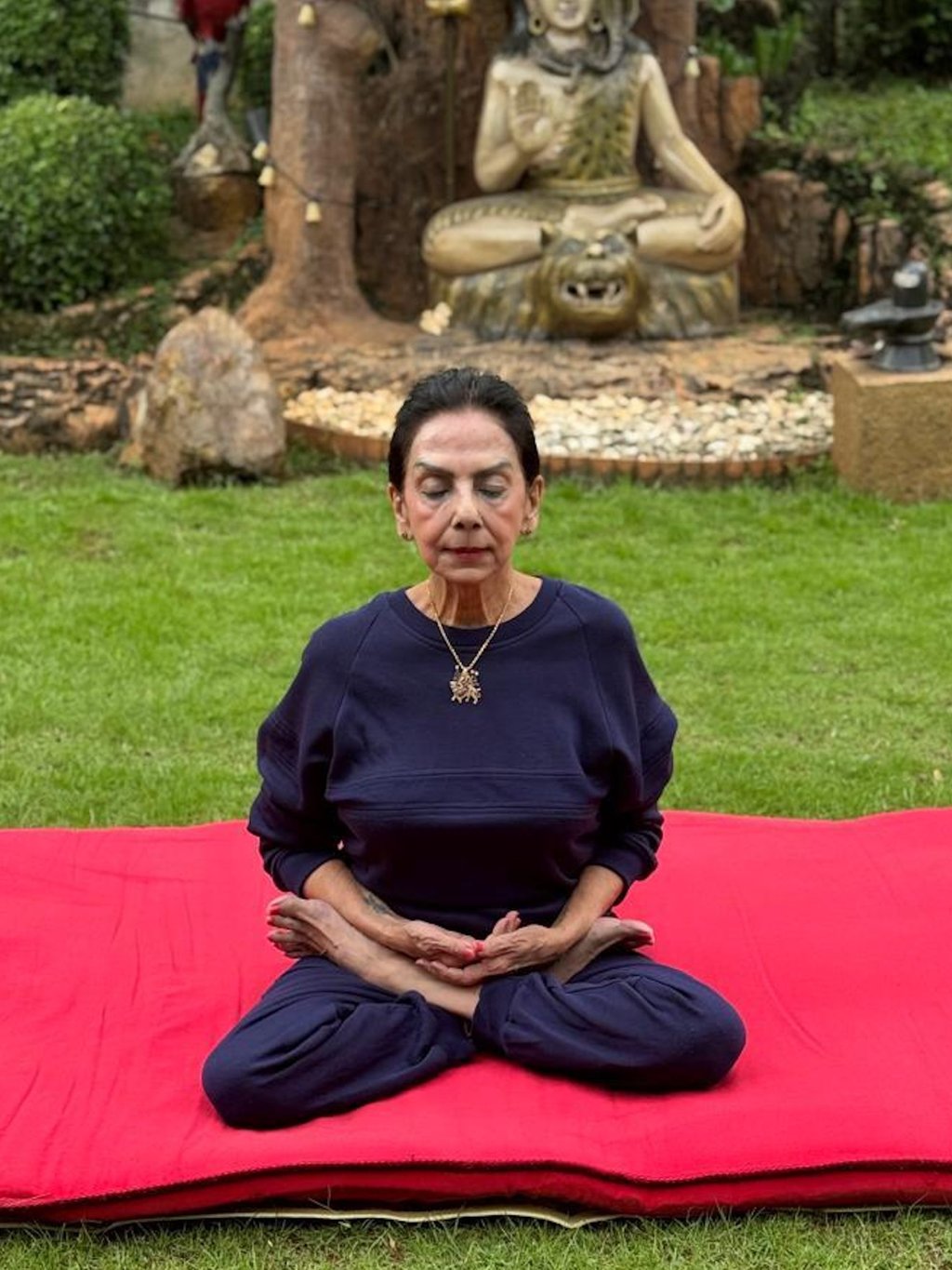 Meditation is a big part of Pushpa Thakurdas Vatvaniโs daily yoga practice. Photo: Pushpa Thakurdas Vatvani Meditation is a big part of Pushpa Thakurdas Vatvaniโs daily yoga practice. Photo: Pushpa Thakurdas Vatvani