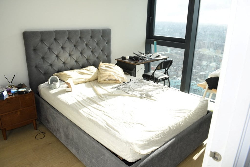 The bedroom of a flat where Zhenhao Zou used to live. Photo: Reuters