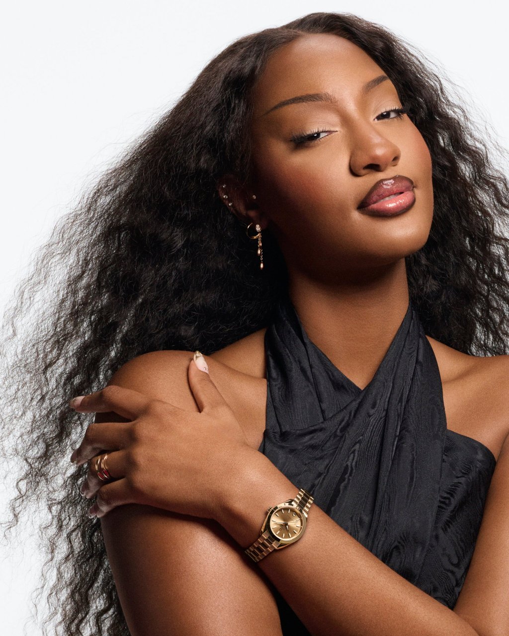 Nigerian singer-songwriter Tems stars in Omega’s Aqua Terra 30mm campaign. Photo: Handout