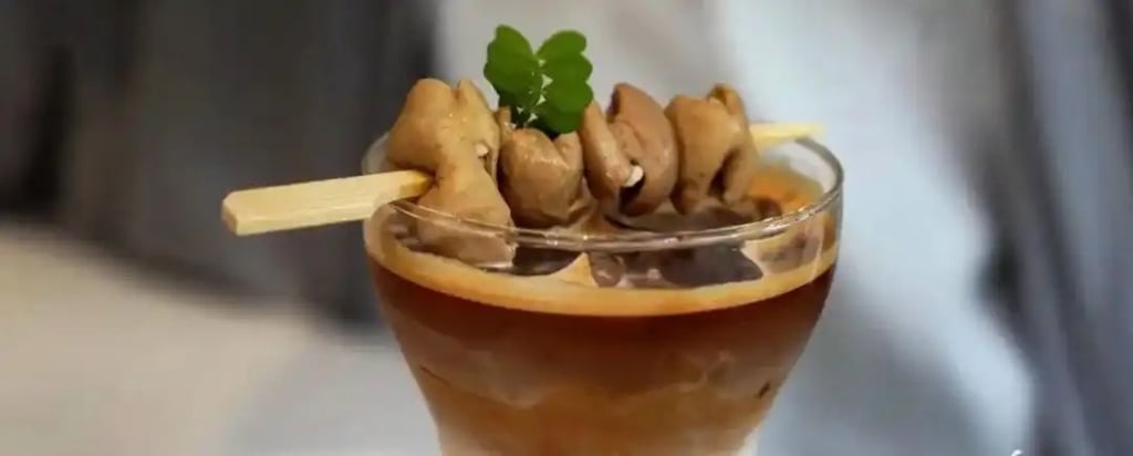 Customers say the unusual drink manages to strike a balance between the tastes of coffee and pig intestine. Photo: Baidu Customers say the unusual drink manages to strike a balance between the tastes of coffee and pig intestine. Photo: Baidu