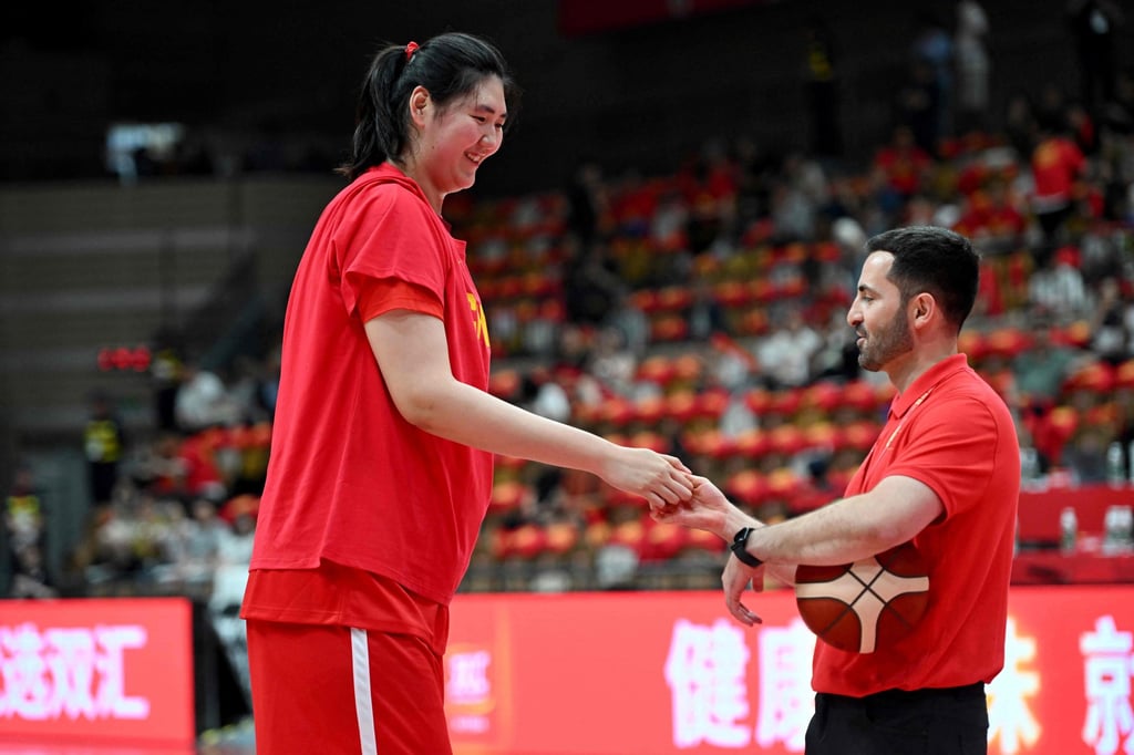Zhang Ziyu greets an umpire before the match against Japan in Xian. Photo: AFP Zhang Ziyu greets an umpire before the match against Japan in Xian. Photo: AFP