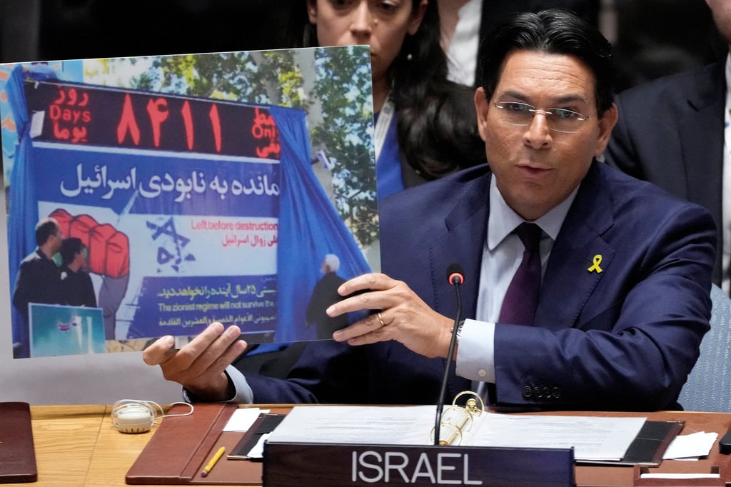 Israeli Ambassador Danny Danon addresses a meeting of the UN Security Council on Friday, following Israel’s attack on Iran. Photo: Reuters Israeli Ambassador Danny Danon addresses a meeting of the UN Security Council on Friday, following Israel’s attack on Iran. Photo: Reuters