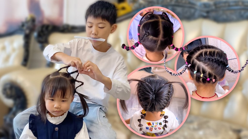 An 11-year-old boy in China has created 300 unique hair braids for his toddler sister, earning widespread admiration online. Photo: SCMP composite/Douyin An 11-year-old boy in China has created 300 unique hair braids for his toddler sister, earning widespread admiration online. Photo: SCMP composite/Douyin