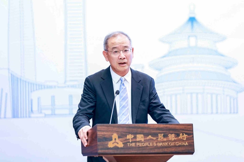 Eddie Yue Wai-man, the chief executive of the Hong Kong Monetary Authority (HKMA), during the launch of the Payment Connect scheme with the People’s Bank of China in Shanghai on June 20, 2025. Photo: PBOC Eddie Yue Wai-man, the chief executive of the Hong Kong Monetary Authority (HKMA), during the launch of the Payment Connect scheme with the People’s Bank of China in Shanghai on June 20, 2025. Photo: PBOC