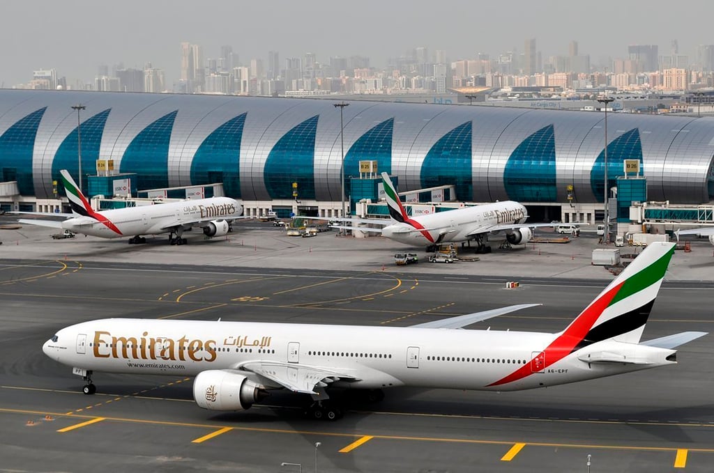 Emirates operates a twice-daily service between Hong Kong and Dubai. Photo: Adam Schreck/AP Emirates operates a twice-daily service between Hong Kong and Dubai. Photo: Adam Schreck/AP