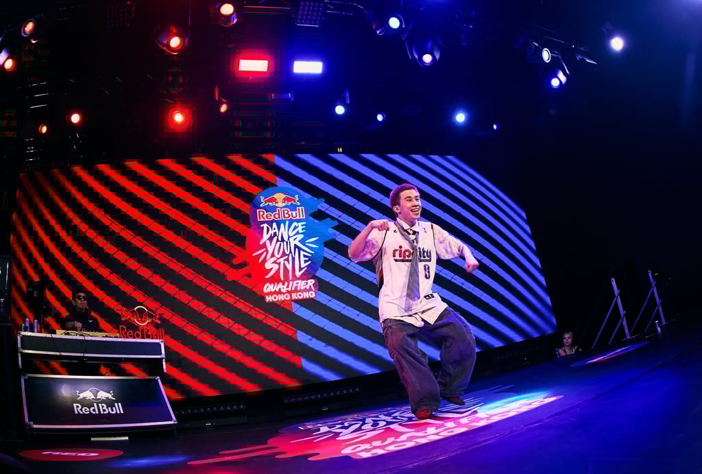Wing, aka Chow Cheuk-wing, champion of the Red Bull Dance Your Style 2025 university qualifier at The Burrow in San Po Kong, Hong Kong, in April. Photo: LEWIMAGE Wing, aka Chow Cheuk-wing, champion of the Red Bull Dance Your Style 2025 university qualifier at The Burrow in San Po Kong, Hong Kong, in April. Photo: LEWIMAGE