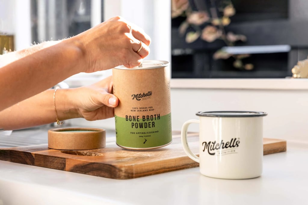 Mitchells Nutrition Bone Broth Powder. Photo: Handout
