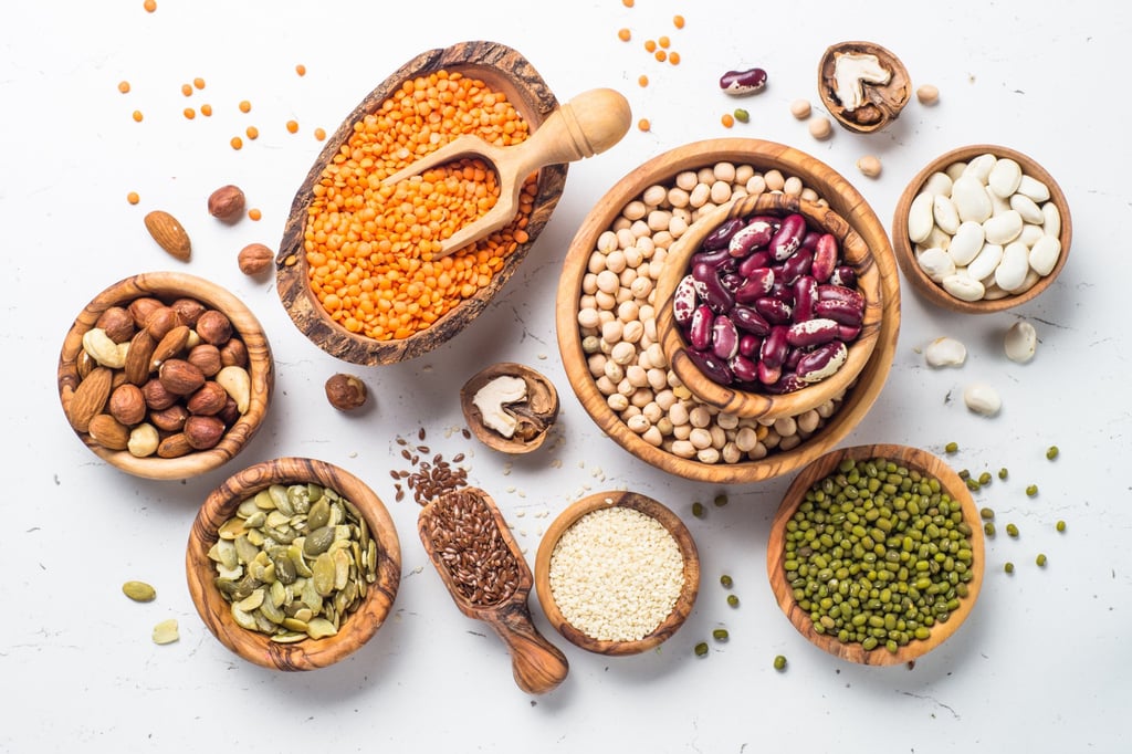 Eating plant-based proteins such as beans, nuts and lentils can help lower the risk of high blood pressure. Photo: Dreamstime/TNS