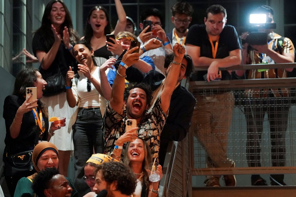 Supporters during a watch party for Zohran Mamdani’s primary election. Photo: Reuters