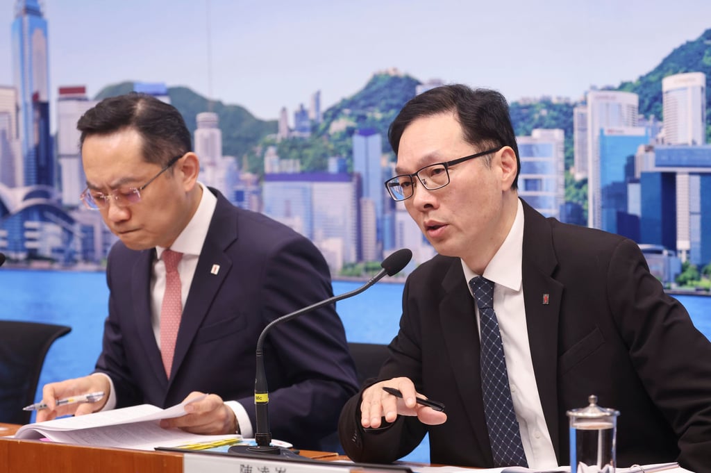 Ronald Lam (left) and Frank Chan at a press conference to announce the Department of Health’s plan to set up its drug regulatory authority as early as the end of next year. Photo: Edmond So Ronald Lam (left) and Frank Chan at a press conference to announce the Department of Health’s plan to set up its drug regulatory authority as early as the end of next year. Photo: Edmond So