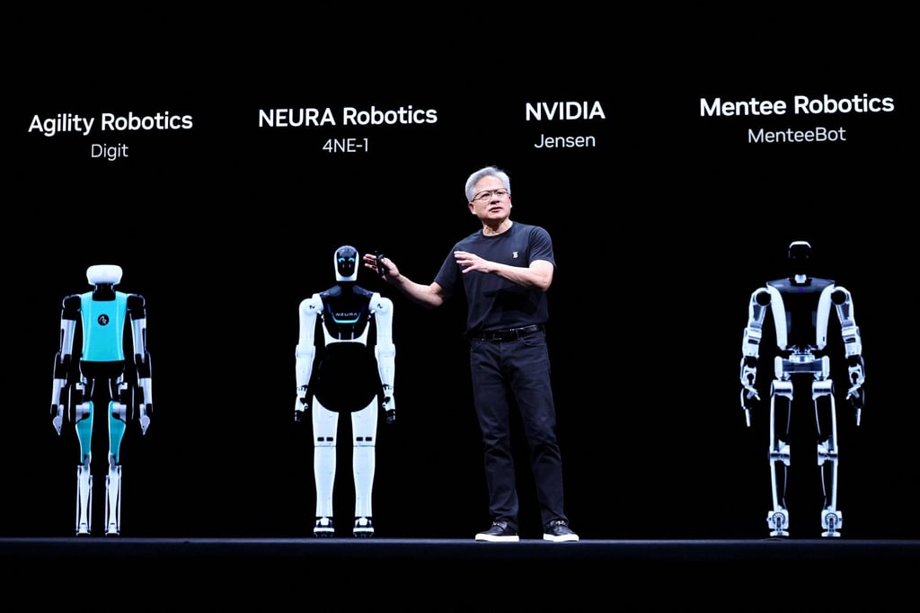 Nvidia CEO Jensen Huang speaks at the Viva Technology conference in Paris earlier this month. Photo: Reuters Nvidia CEO Jensen Huang speaks at the Viva Technology conference in Paris earlier this month. Photo: Reuters