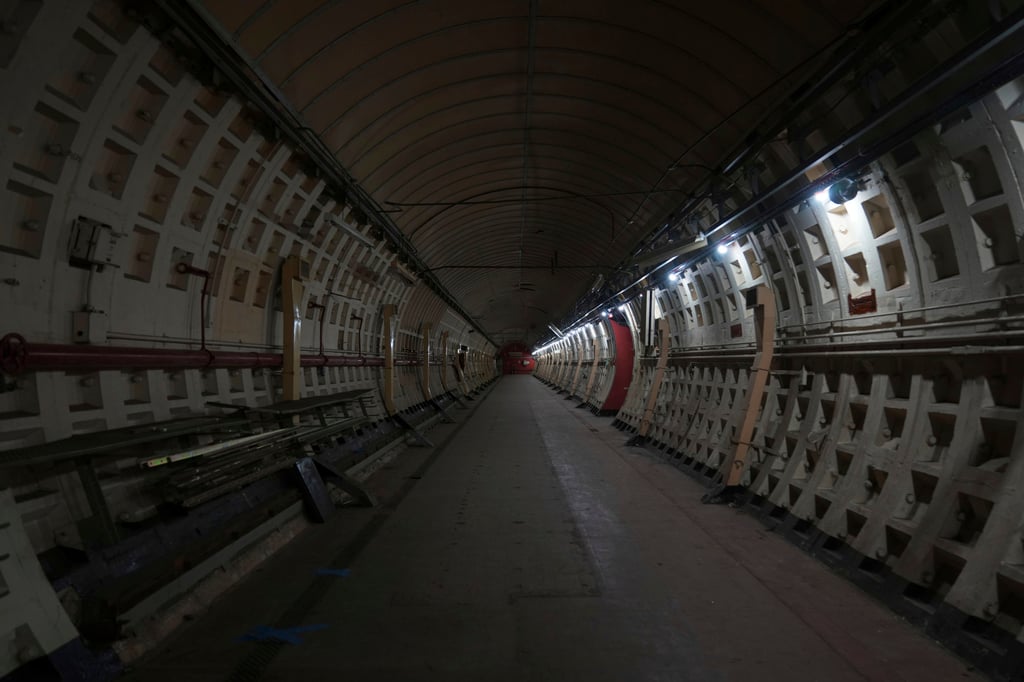A view of one of the tunnels, which lies beneath the London Underground’s Circle Line, in Holborn. Photo: AP A view of one of the tunnels, which lies beneath the London Underground’s Circle Line, in Holborn. Photo: AP
