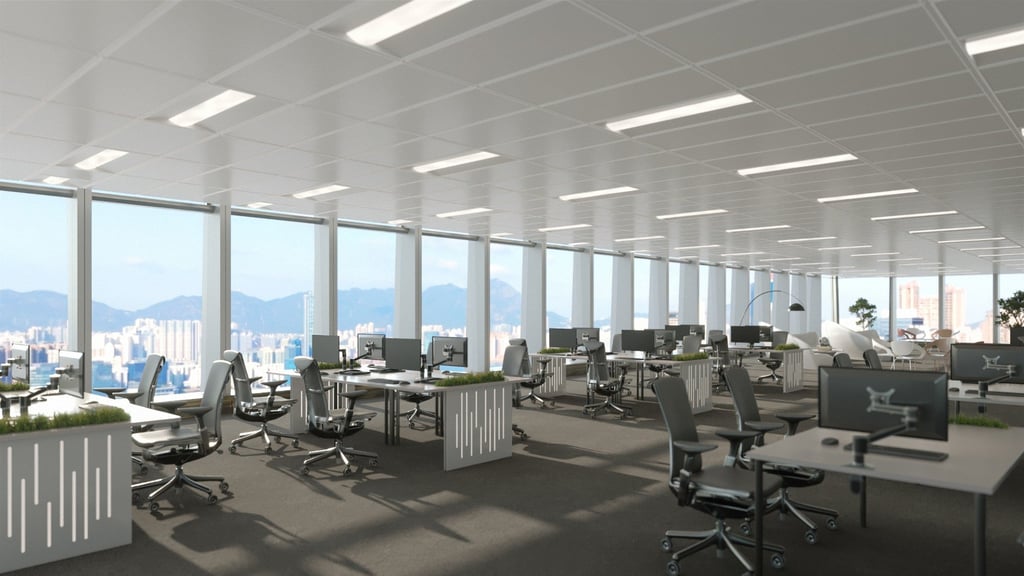 A rendering of office space at the redeveloped property. Photo: Artist’s impression of One Causeway Bay A rendering of office space at the redeveloped property. Photo: Artist’s impression of One Causeway Bay