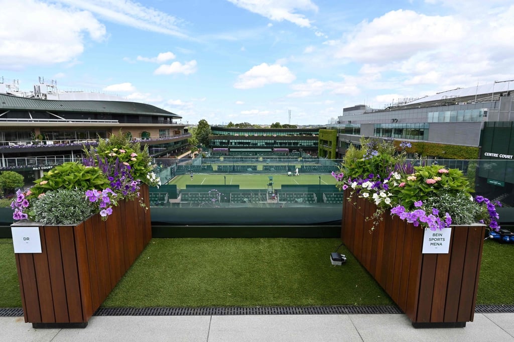 Plants on the roof of the broadcast centre at the All England Lawn Tennis & Croquet Club. Photo: AFP Plants on the roof of the broadcast centre at the All England Lawn Tennis & Croquet Club. Photo: AFP