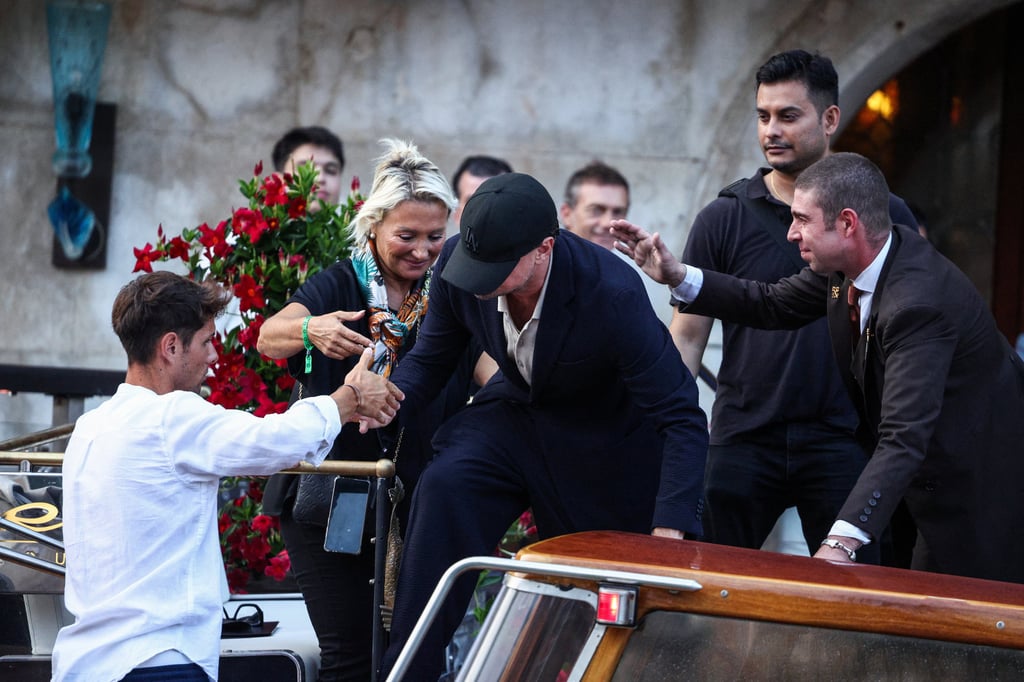 Leonardo DiCaprio boards a boat on June 26, the first day of Jeff Bezos and Lauren Sánchez’s three-day wedding celebrations. Photo: Reuters