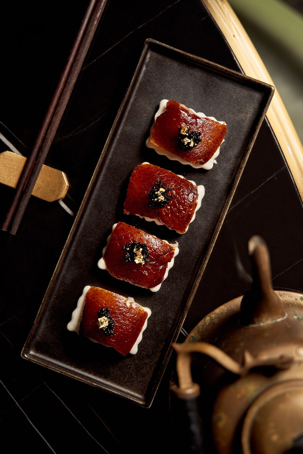 The Celebration Peking duck at Mott 32. Photo: Mott 32