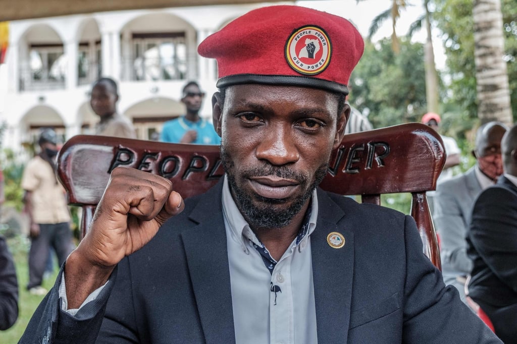 Ugandan opposition leader Kyagulanyi Ssentamu, also known as Bobi Wine, poses for a photograph at his home in Magere in January 2021. Photo: AFP Ugandan opposition leader Kyagulanyi Ssentamu, also known as Bobi Wine, poses for a photograph at his home in Magere in January 2021. Photo: AFP