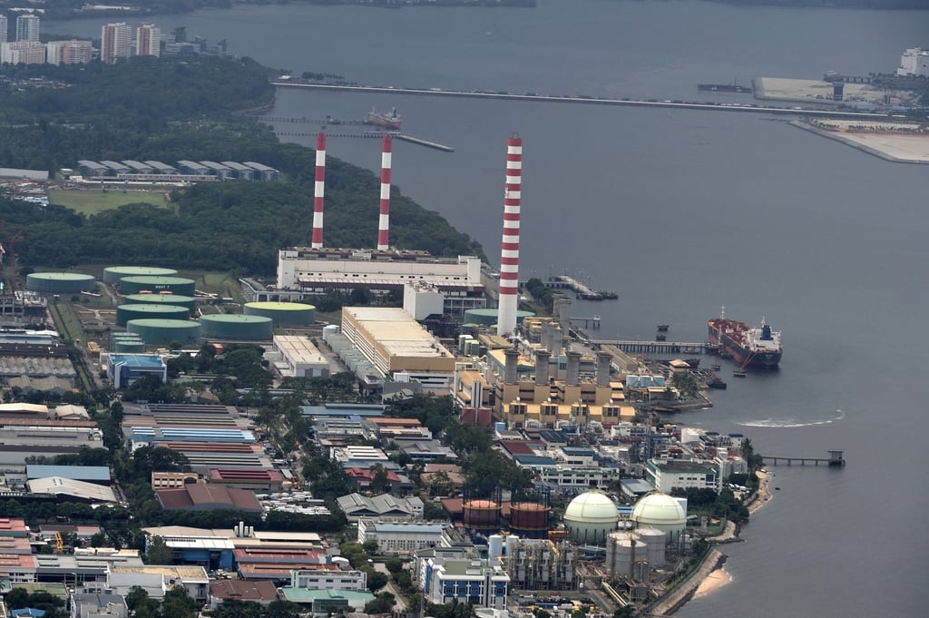 Senoko Power Station, the largest in Singapore, is primarily fuelled by natural gas. Photo: AFP Senoko Power Station, the largest in Singapore, is primarily fuelled by natural gas. Photo: AFP