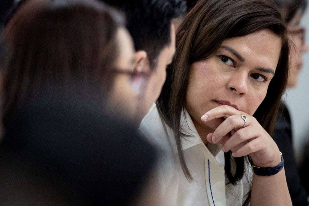 Philippine Vice-President Sara Duterte attends a legislative inquiry into her office’s use of public funds at the Philippine House of Representatives, in November. Photo: Reuters
