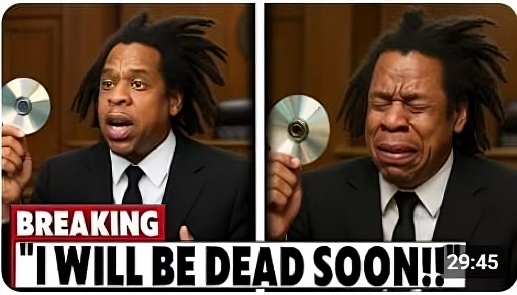 An AI-generated thumbnail from the “PakGovUpdate” YouTube channel shows rapper Jay-Z supposedly on the witness stand at Combs’ sex trafficking trial. Photo: YouTube/PakGovUpdate