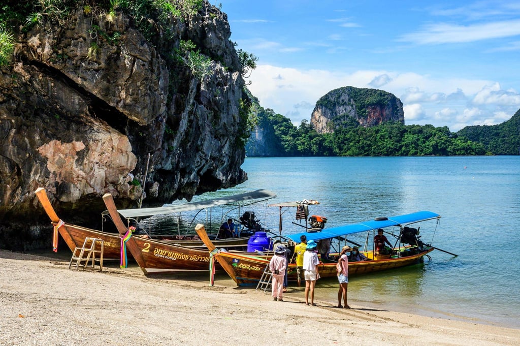 Tourists arriving at James Bond Island in Phang Nga Bay, northeast of Phuket. Photo: AFP