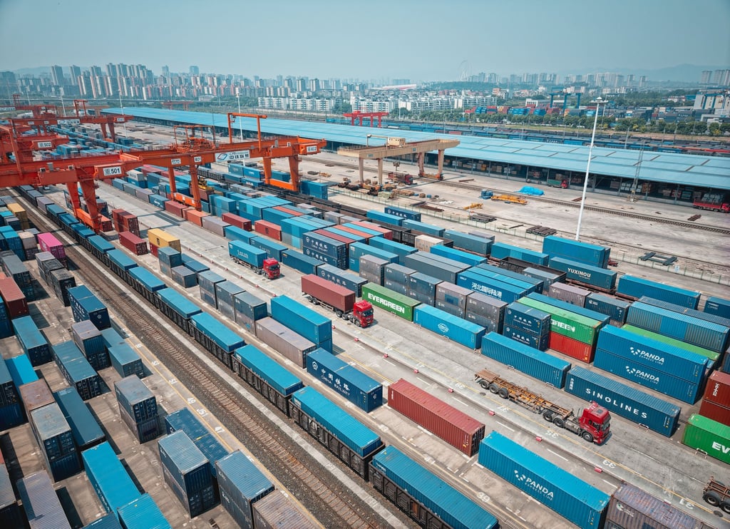 While China’s exports have been hit by US tariff increases, the overall economic picture in the first half of 2025 has remained stable. EPA-EFE