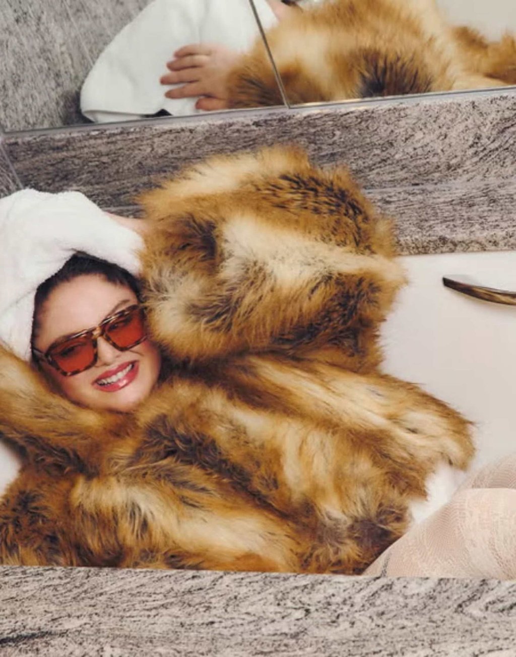 Megan Stalter posing for a shoot. Photo: @megsstalter/Instagram