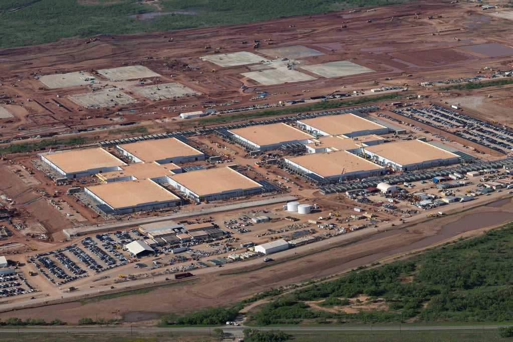 Construction is under way on a Project Stargate AI infrastructure site – a collaboration between OpenAI, SoftBank and Oracle – in Abilene, Texas. Photo: Reuters
