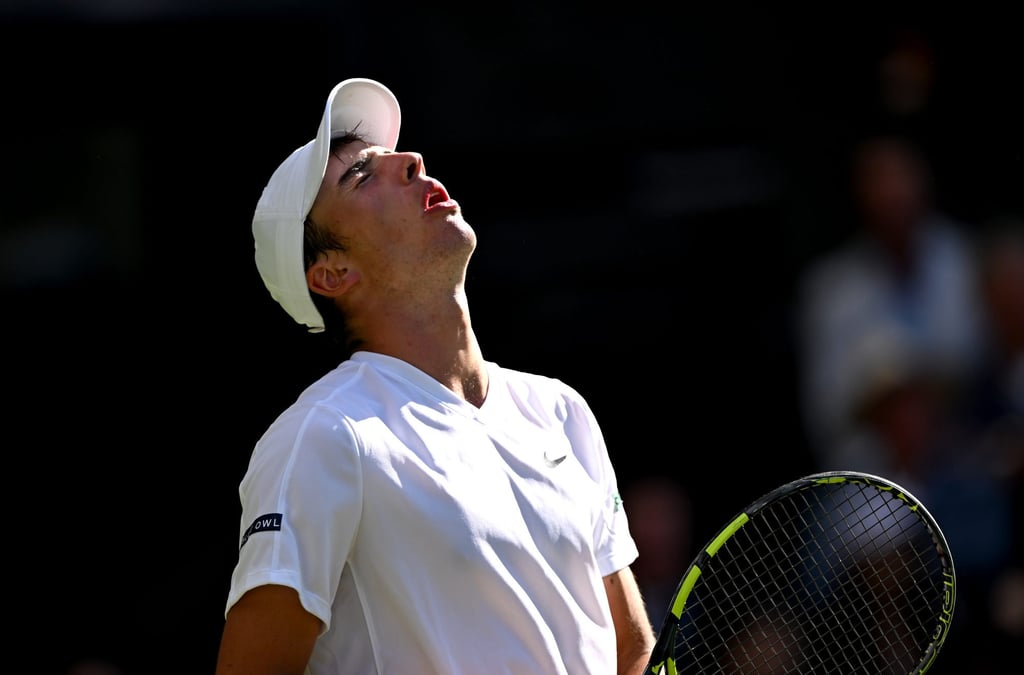 Oliver Tarvet (pictured) may have lost to Carlos Alcaraz in the second round of Wimbledon, but he did so in heroic fashion considering the players’ relative world rankings of 733 and 2. Photo: Xinhua Oliver Tarvet (pictured) may have lost to Carlos Alcaraz in the second round of Wimbledon, but he did so in heroic fashion considering the players’ relative world rankings of 733 and 2. Photo: Xinhua