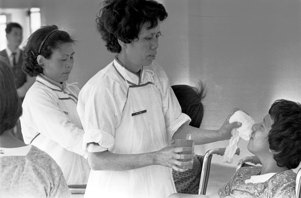 A young patient is attended to at the new Siu Lam Hospital in Hong Kong in 1973. Photo: SCMP Archives