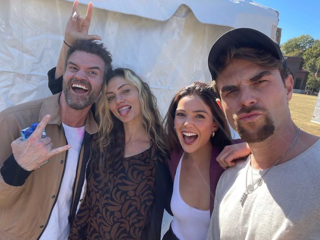 Danielle Campbell (second from right) catching up with fellow alumni of The Originals in late 2022. Photo: @thedaniellecampbell/Instagram