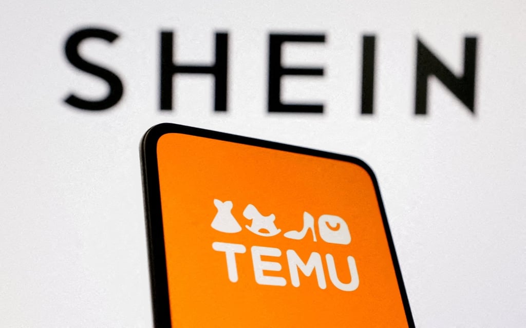 The Shein and Temu logos are seen in this illustration taken August 22, 2024. Photo: Reuters