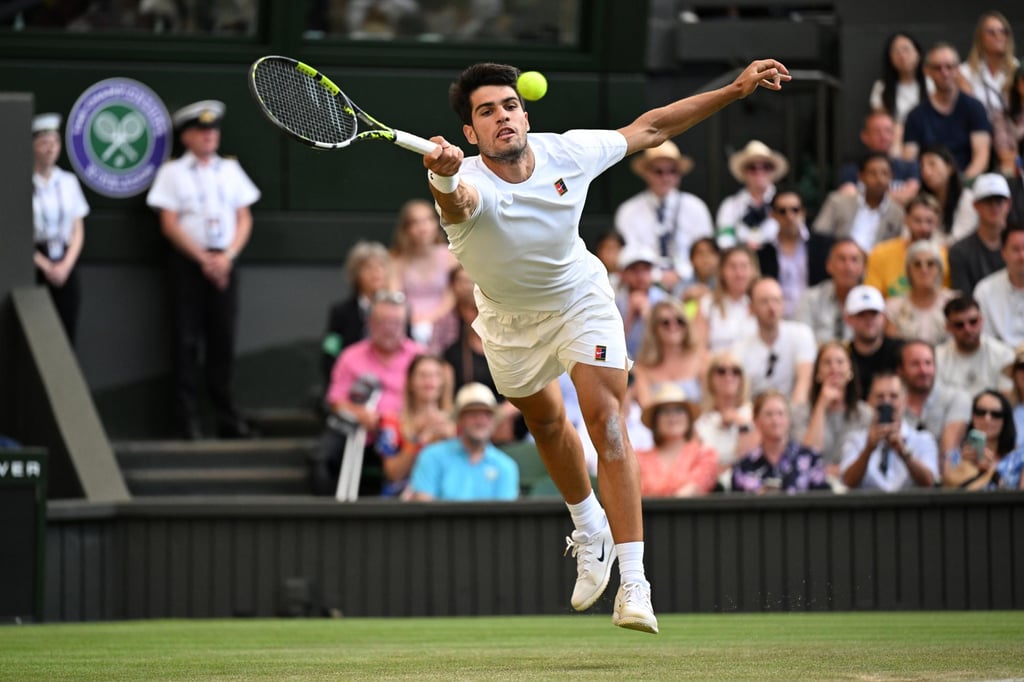 Defending champion Carlos Alcaraz was pushed hard by Germany’s Jan-Lennard Struff. Photo: Xinhua Defending champion Carlos Alcaraz was pushed hard by Germany’s Jan-Lennard Struff. Photo: Xinhua