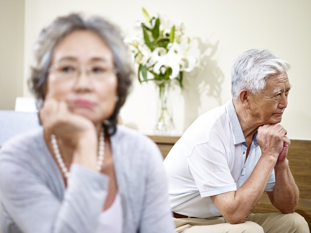 A university professor suggests that one of the reason for more “grey divorce” is people’s increased longevity. Photo: Shutterstock A university professor suggests that one of the reason for more “grey divorce” is people’s increased longevity. Photo: Shutterstock