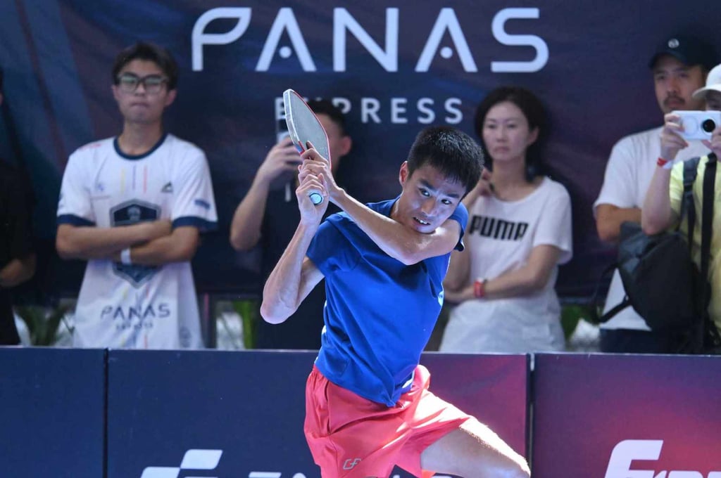 Hong Kong pickleball player Jack Wong in action in the men’s singles. Photo: PPA Tour Asia