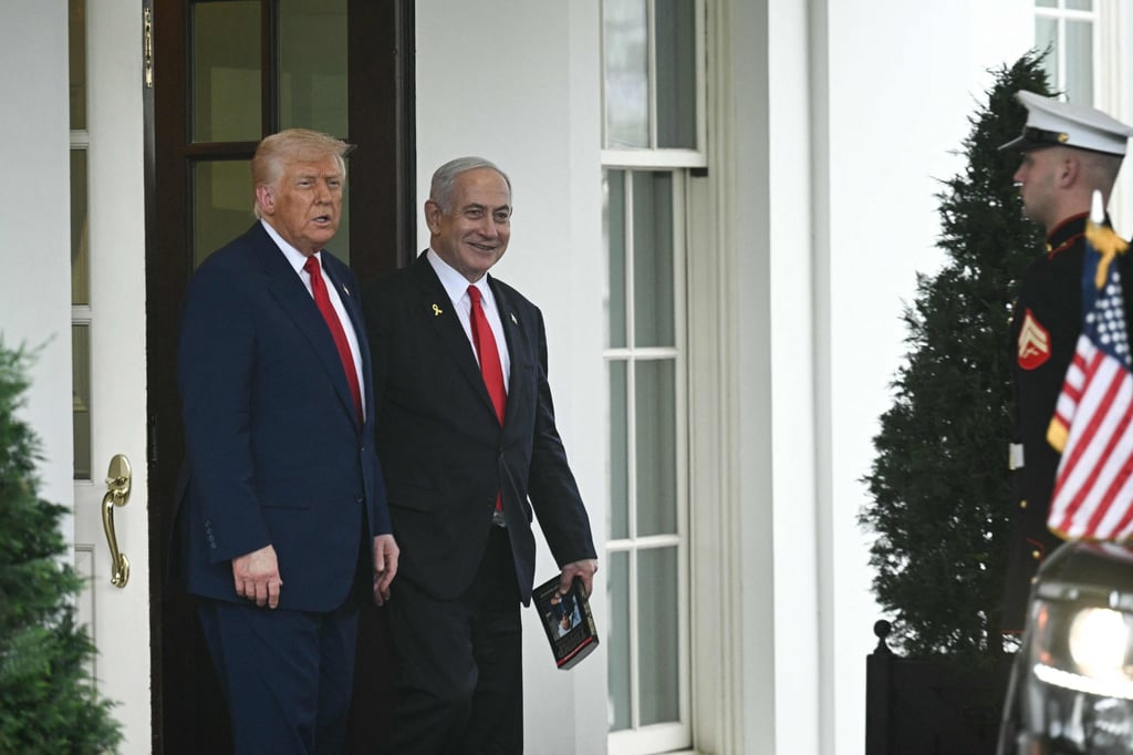 US President Donald Trump and Israeli Prime Minister Benjamin Netanyahu at the White House in April. File photo: AFP US President Donald Trump and Israeli Prime Minister Benjamin Netanyahu at the White House in April. File photo: AFP