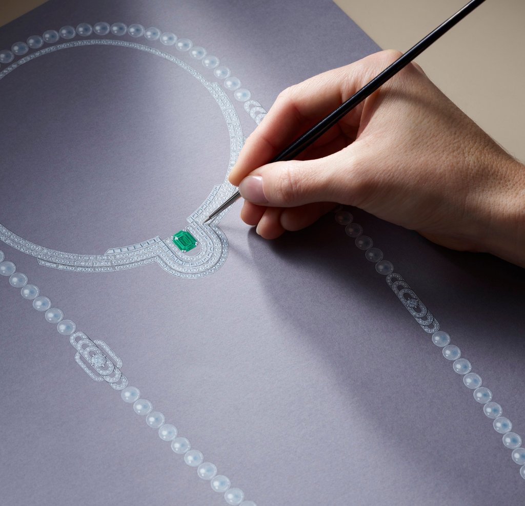 Designing the 1936 collection, inspired by the arches of Rue Royale, the house’s birthplace. Photo: Handout Designing the 1936 collection, inspired by the arches of Rue Royale, the house’s birthplace. Photo: Handout
