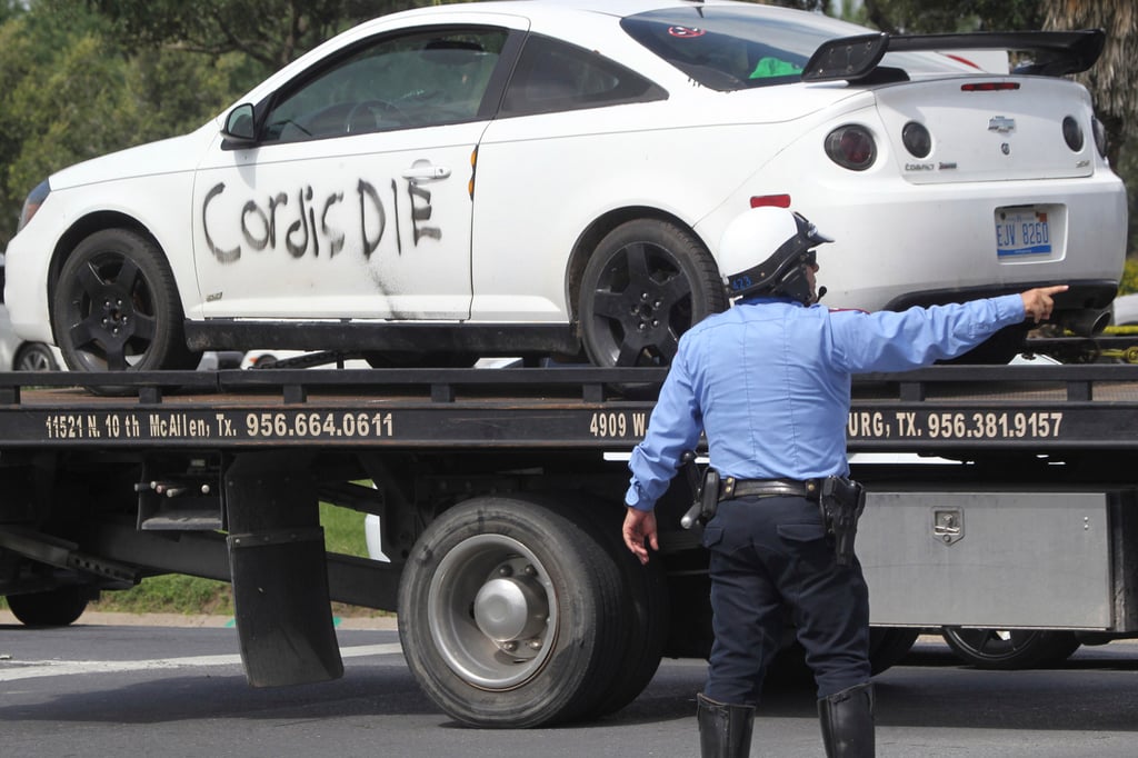 The car belonging to the suspect. Photo: The Monitor via AP The car belonging to the suspect. Photo: The Monitor via AP