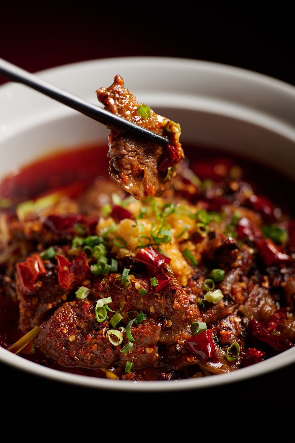 Sichuan Rouge – a new restaurant in Causeway Bay, Hong Kong – features dishes like boiled hand-cut beef. Photo: Sichuan Rouge