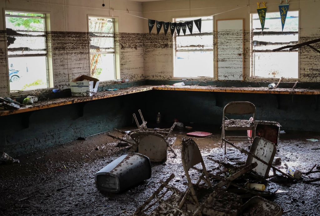 A flood-damaged room at Camp Mystic. Photo: Reuters A flood-damaged room at Camp Mystic. Photo: Reuters