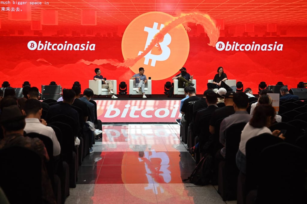 Bitcoin Asia is the regional edition of one of the world’s largest cryptocurrency events. Photo: AFP Bitcoin Asia is the regional edition of one of the world’s largest cryptocurrency events. Photo: AFP