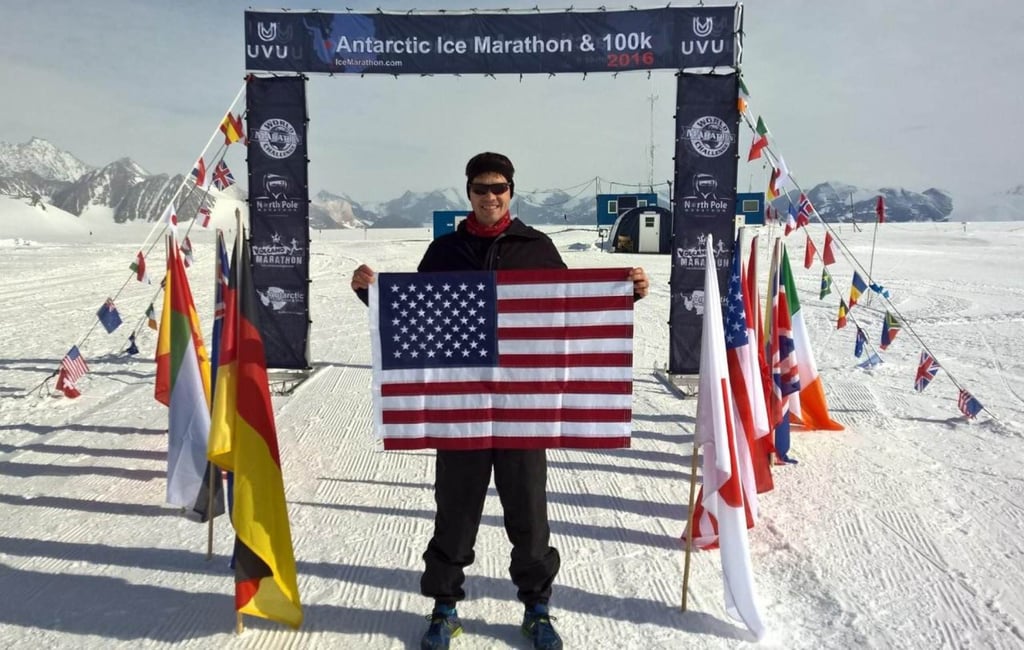 American-born David Dudek at the Antarctica 100km race. Photo: Handout