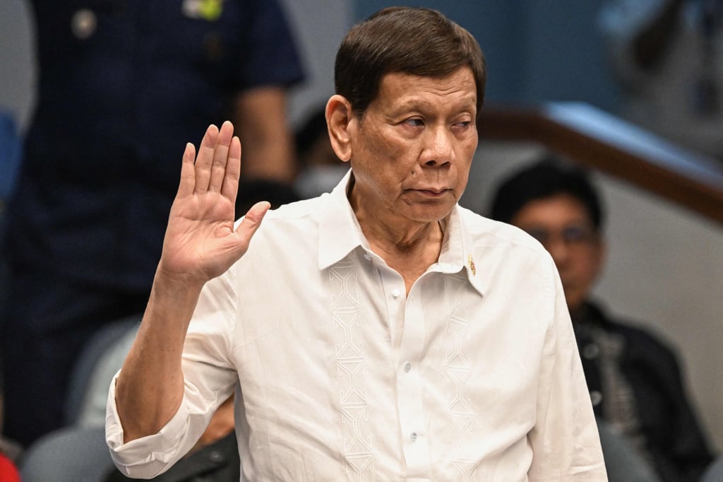Former Philippine president Rodrigo Duterte is in custody at The Hague. Photo: AFP Former Philippine president Rodrigo Duterte is in custody at The Hague. Photo: AFP