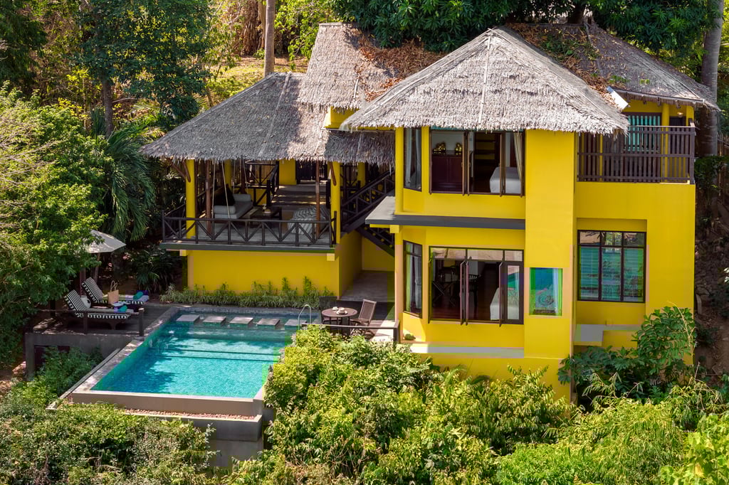 A Two-Bedroom Oceanview Hillside Pool Villa at Saii Phi Phi Island Village. Photo: Photo Studio Samui A Two-Bedroom Oceanview Hillside Pool Villa at Saii Phi Phi Island Village. Photo: Photo Studio Samui