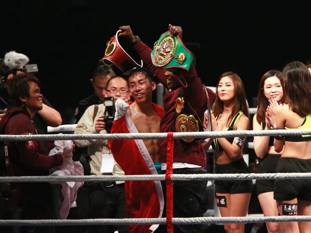 Rex Tso celebrates a win over Hirofumi Mukai in Hong Kong in 2017. Photo: Getty Images