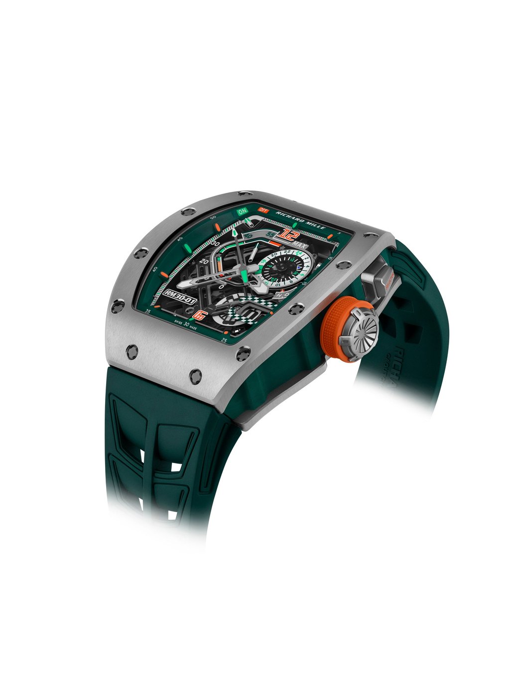 The RM 30-01 Le Mans Classic has a function selector at 3 o’clock to switch between winding, setting and neutral modes. Photo: Handout