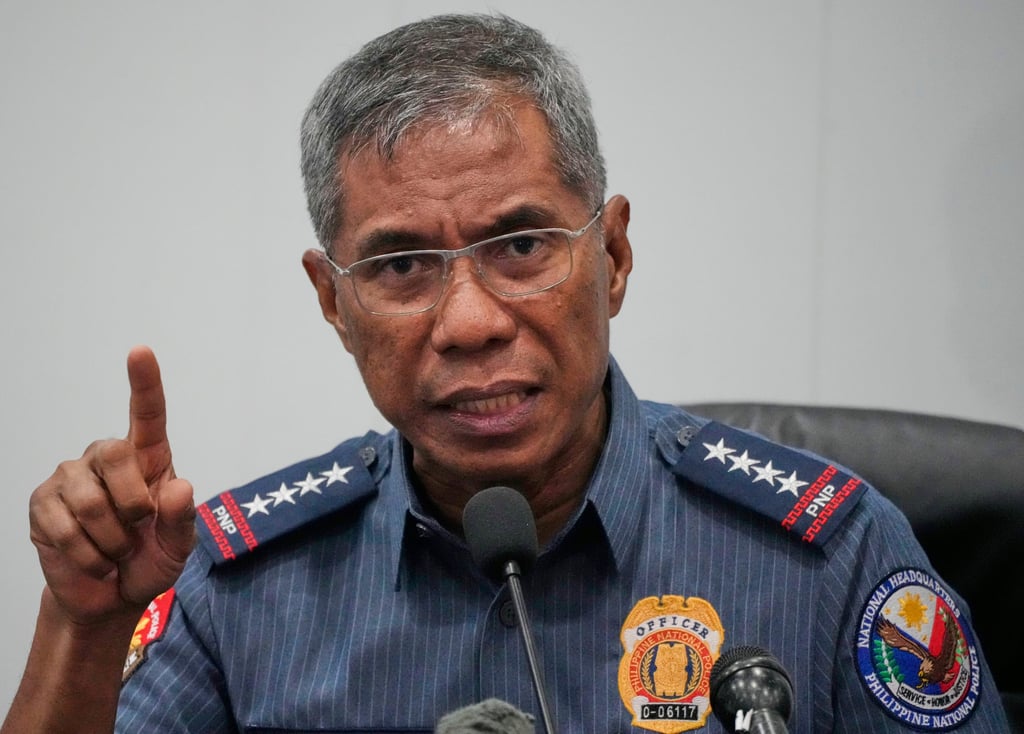 Philippine police chief Nicolas Torre during a press conference at Camp Crame, Quezon City, Philippines, on Tuesday. Photo: AP Philippine police chief Nicolas Torre during a press conference at Camp Crame, Quezon City, Philippines, on Tuesday. Photo: AP