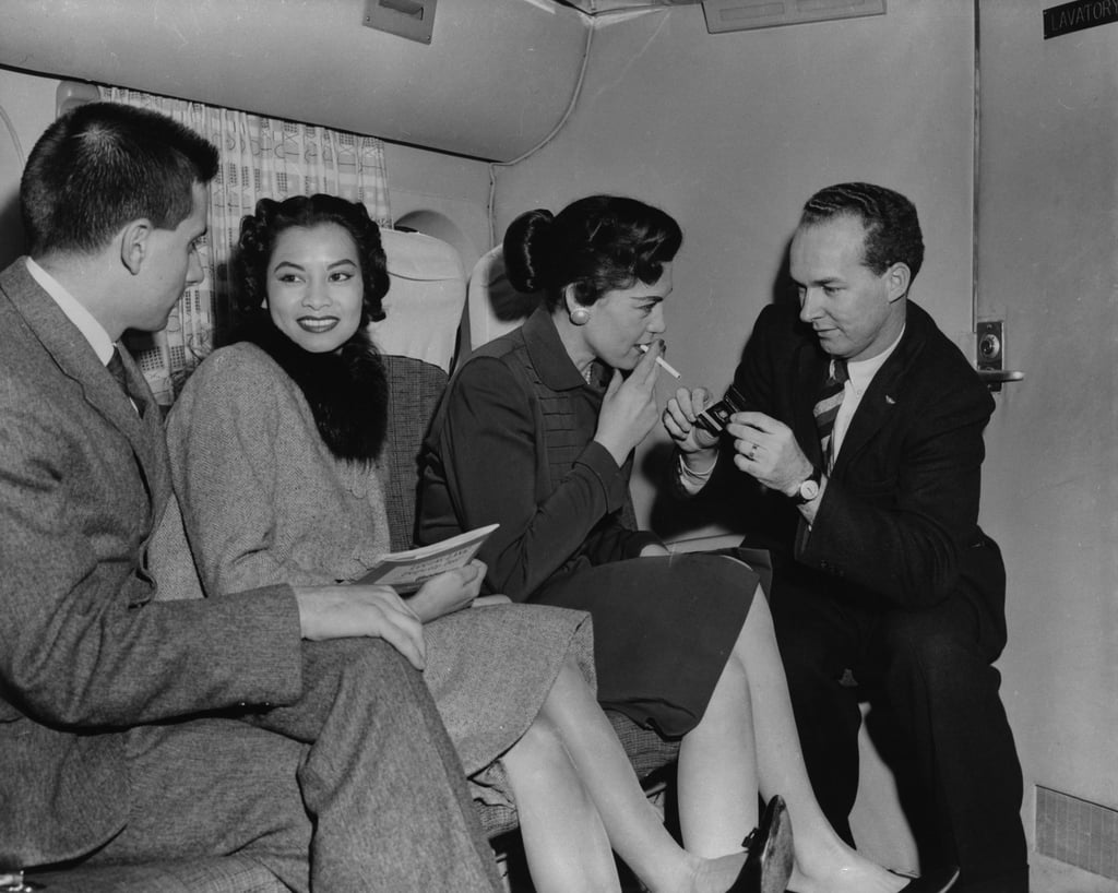 Passengers light up on a Transocean Air Lines Boeing 377 Stratocruiser in the mid-1950s. Photo: Getty Images Passengers light up on a Transocean Air Lines Boeing 377 Stratocruiser in the mid-1950s. Photo: Getty Images