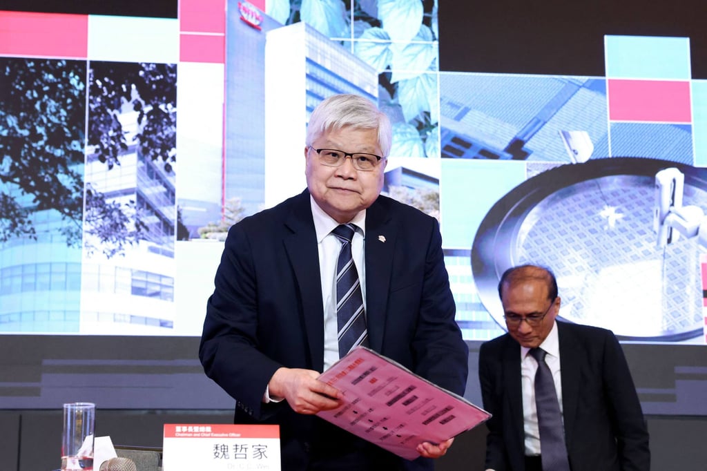 C.C Wei, chairman and CEO of TSMC, prepares to leave after the company’s annual shareholders’ meeting in Hsinchu on June 3, 2025. Photo: AFP